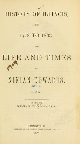 Cover for History of Illinois, from 1778 to 1833