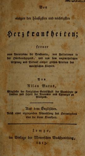 Cover for Von einigen der häufigsten und wichtigsten Herzkrankheiten