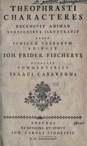 Cover for Characteres.