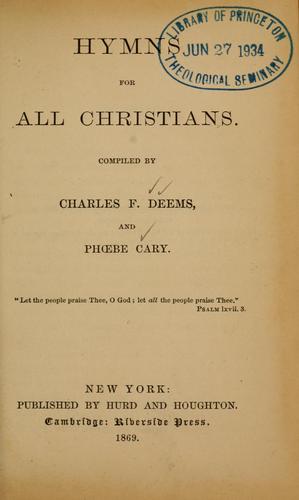 Cover for Hymns for all Christians