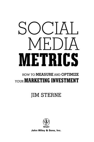 Cover for Social media metrics
