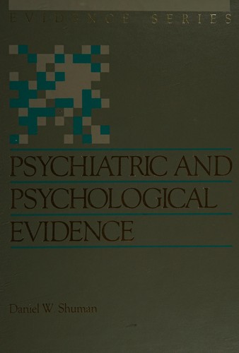 Cover for Psychiatric and psychological evidence
