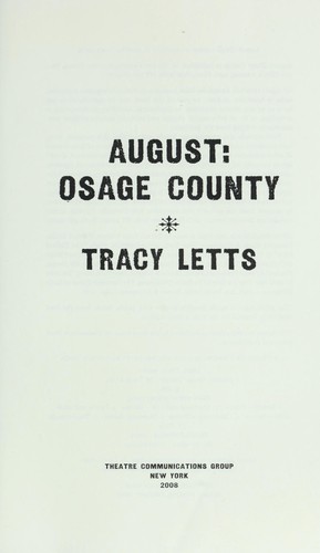Cover for August: Osage County