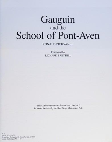 Cover for Gauguin and the School of Pont-Aven