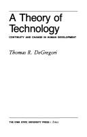 Cover for A theory of technology