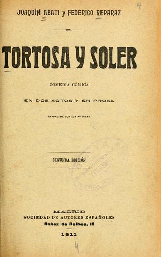 Cover for Tortosa y Soler