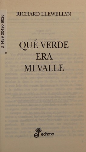 Cover for Que Verde Era Mi Valle
