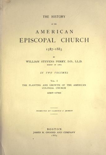 Cover for history of the American Episcopal Church