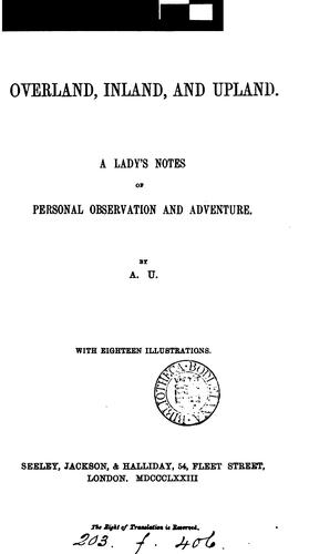 Cover for Overland, inland, and upland