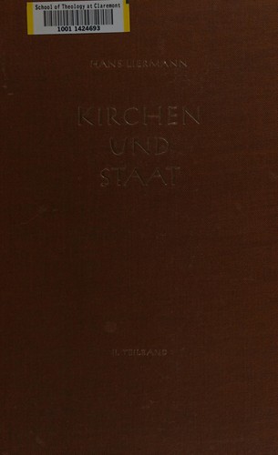 Cover for Kirchen und Staat.