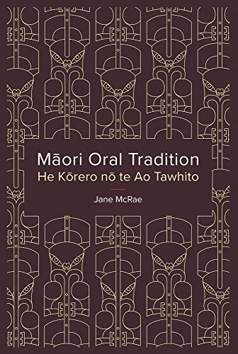 Cover for Maori Oral Tradition