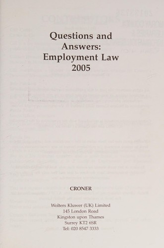 Cover for Questions and answers