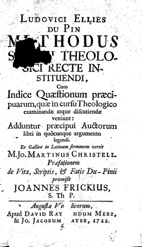Cover for Methodus studii theologici recte instituendi