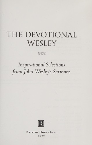 Cover for The devotional Wesley