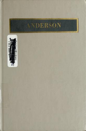 Cover for Sherwood Anderson.
