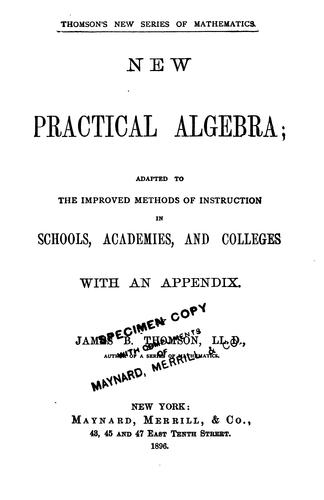 Cover for New practical algebra