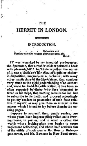 Cover for The Hermit in London: Or Sketches of English Manners