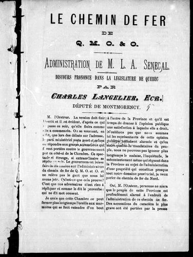 Cover for Le chemin de fer de Q.M.O. & O.