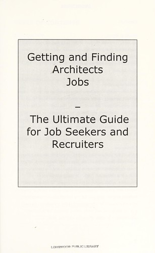 Cover for Getting and finding architects jobs