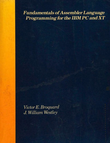 Cover for Fundamentals of assembler language programming for the IBM PC and IBM XT