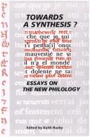 Cover for Towards a synthesis?