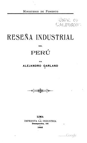 Cover for Reseña industrial del Perú