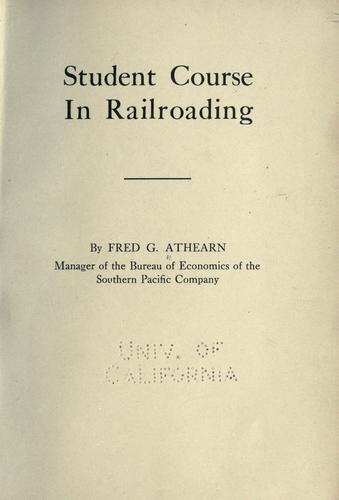 Cover for Student course in railroading.