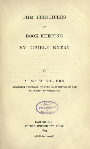 Cover for The principles of book-keeping by double entry.