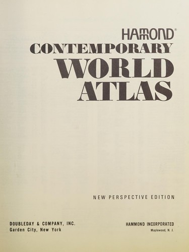 Cover for Contemporary world atlas