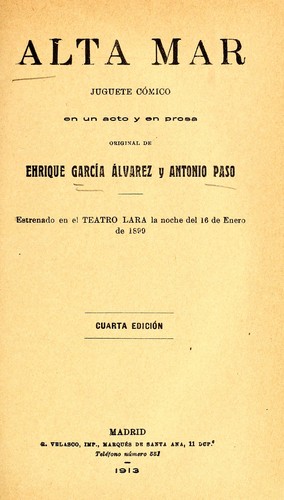 Cover for Alta mar