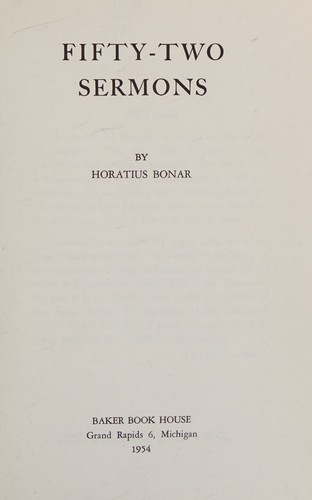 Cover for Fifty-Two Sermons