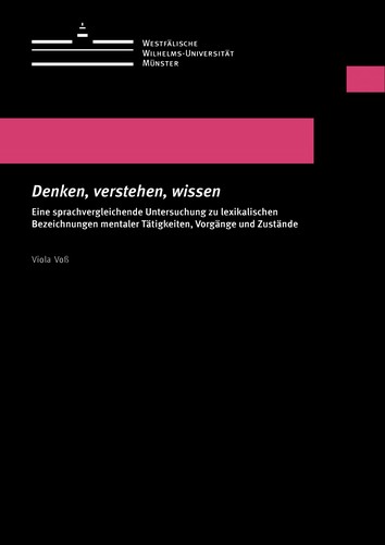 Cover for Denken, verstehen, wissen