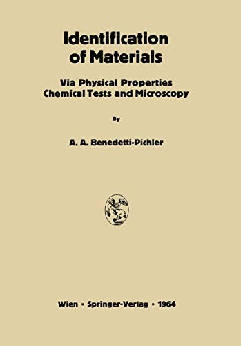 Cover for Identification of Materials
