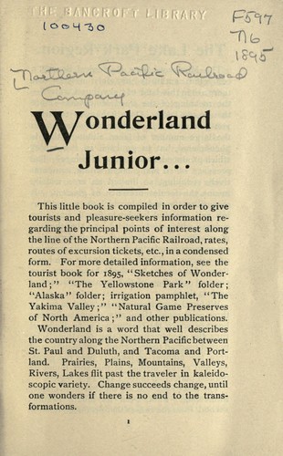 Cover for Wonderland junior