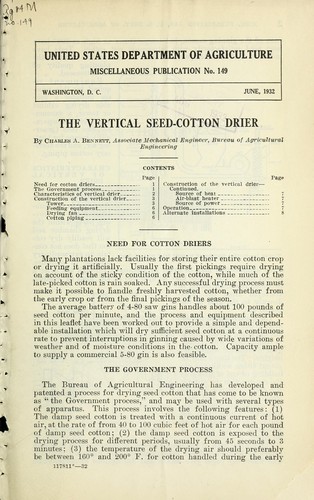 Cover for The vertical seed-cotton drier
