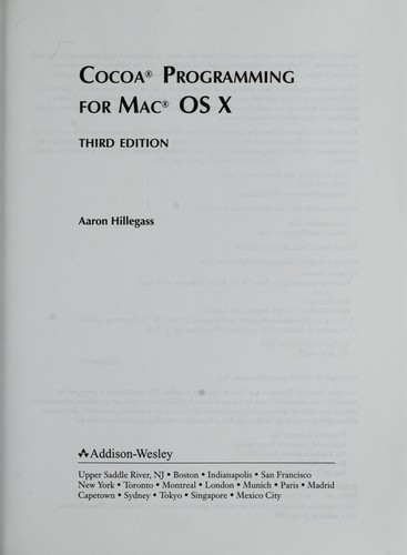 Cover for Cocoa programming for Mac OS X