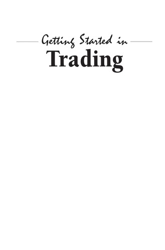 Cover for Getting started in trading