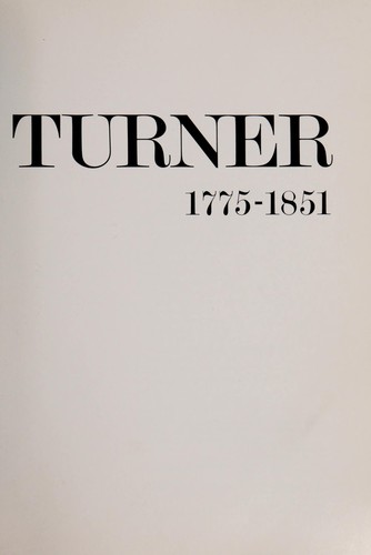 Cover for Turner, 1775-1851.
