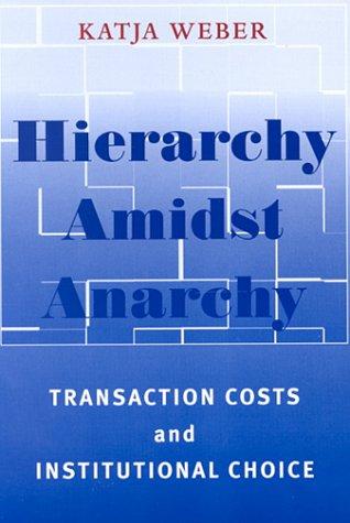Cover for Hierarchy amidst anarchy