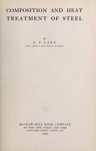 Cover for Composition and heat treatment of steel