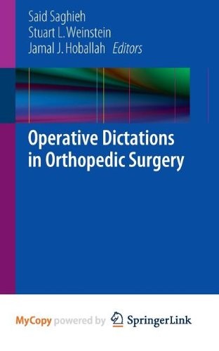Cover for Operative Dictations in Orthopedic Surgery