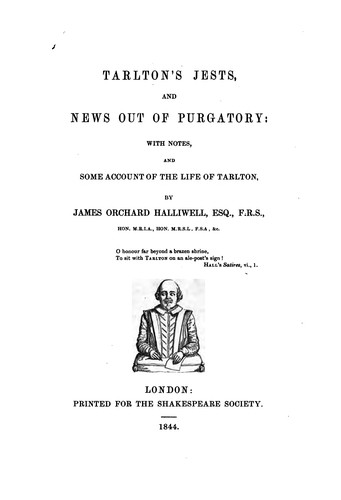 Cover for Tarlton's Jests: And News Out of Purgatory