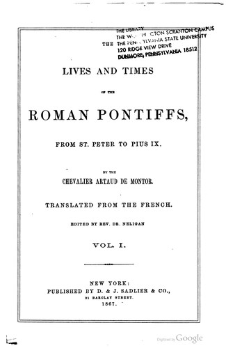 Cover for The lives and times of the Roman Pontiffs