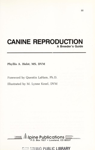 Cover for Canine reproduction