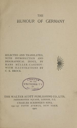 Cover for humour of Germany