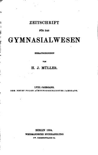 Cover for Sokrates: Zeitschrift für das Gymnasialwesen