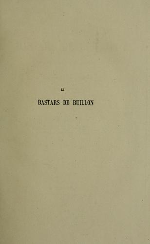 Cover for Li bastars de Buillon
