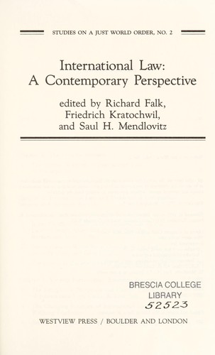 Cover for International law