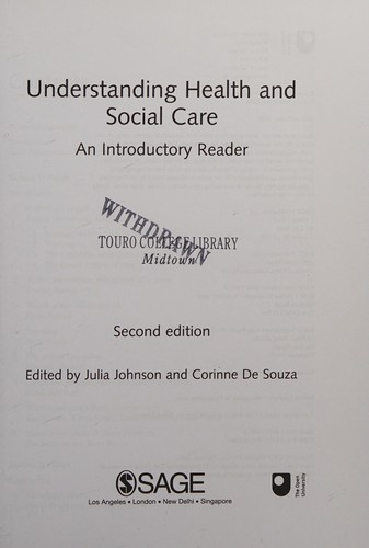 Cover for Understanding health and social care
