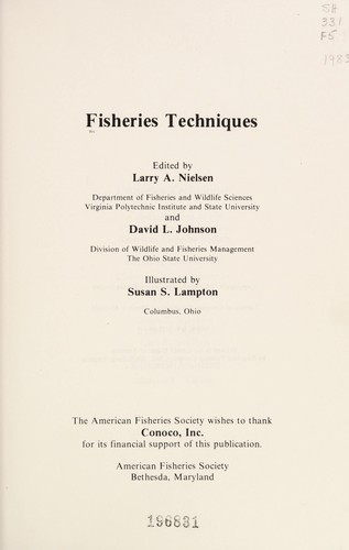 Cover for Fisheries techniques